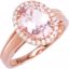 68513:101:P 14kt Rose Morganite & 1/6 CTW Diamond Ring
