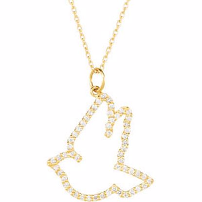 R45256D:1002:P Flying Dove Necklace