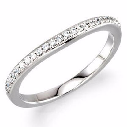 67781:329740:P 18kt White 1/5 CTW Diamond Band for 3.5mm Engagement