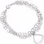 BRC704:884:P Sterling Silver 7.5" Bracelet