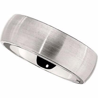 COR161:010:P Cobalt 8mm Slightly Domed Band with Satin Finish Size 10
