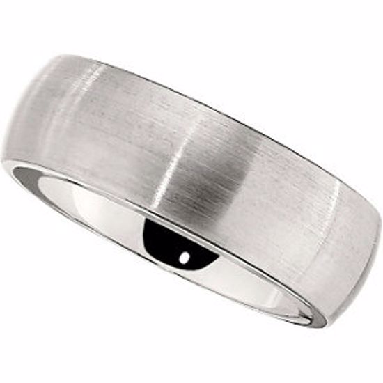 COR161:011:P Cobalt 8mm Slightly Domed Band with Satin Finish Size 11