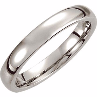 COR166:090:P Cobalt 4mm Slightly Domed Band Size 9