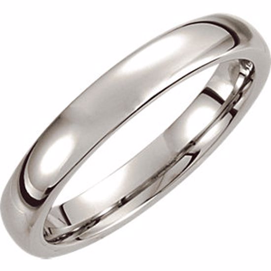 COR166:105:P Cobalt 4mm Slightly Domed Band Size 10.5