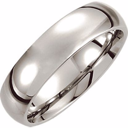 COR167:105:P Cobalt 6mm Slightly Domed Band Size 10.5