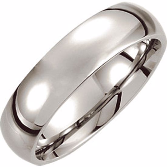 COR167:125:P Cobalt 6mm Slightly Domed Band Size 12.5