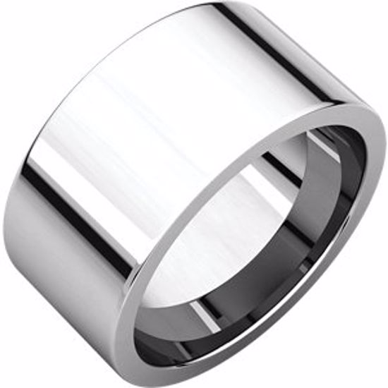 FIR10.5:678:P 10kt White 10mm Flat Comfort Fit Wedding Band