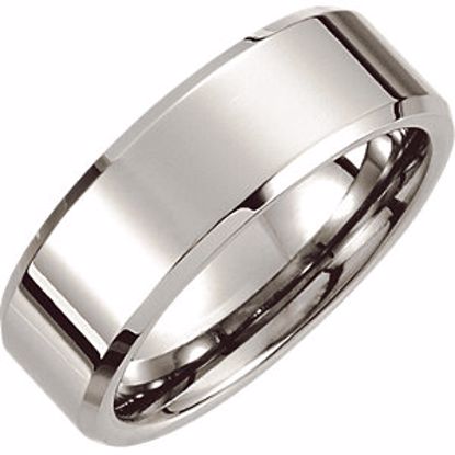 COR189:010:P Cobalt 8mm Beveled Edge Band Size 10