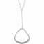 NCK199:117:P Sterling Silver 16" Necklace with Fashion Drop