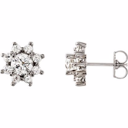 68537:85033000:P Diamond Cluster Earrings