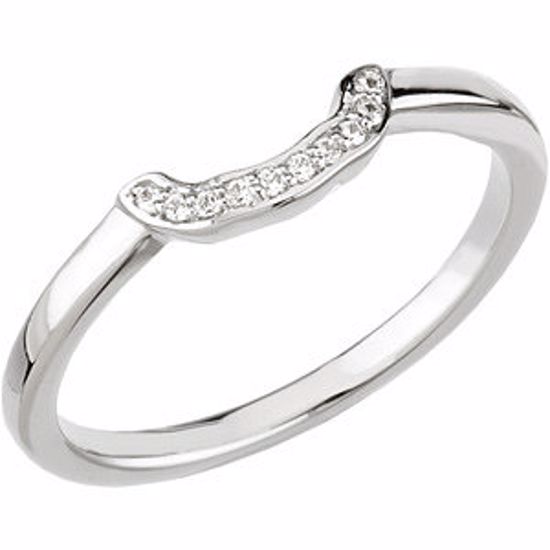 67713:102:P 18kt White .05 CTW Diamond Halo-Styled Engagement Ring or Matching Band