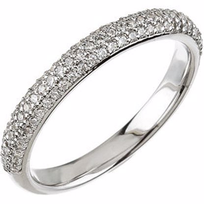 67797:105:P 18kt White 3/8 CTW Diamond Band