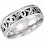 50979:113:P 14kt White 7mm Comfort-Fit Enamel Band Size 10.5