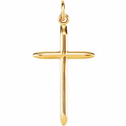 R16273:1002:P 14kt Yellow 25x15mm Cross Pendant