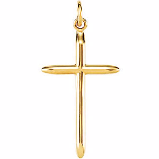R16273:1002:P 14kt Yellow 25x15mm Cross Pendant