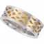 50982:418:P 14kt White & Yellow 8mm Comfort-Fit Laser Pierced Band Size 7