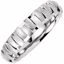 50984:237:P 14kt White 5mm Patterned Band Size 11