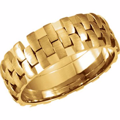 50983:283:P 14kt Yellow 8mm Pierced Band Size 11.5