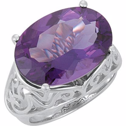 68568:101:P Amethyst Openwork Ring 