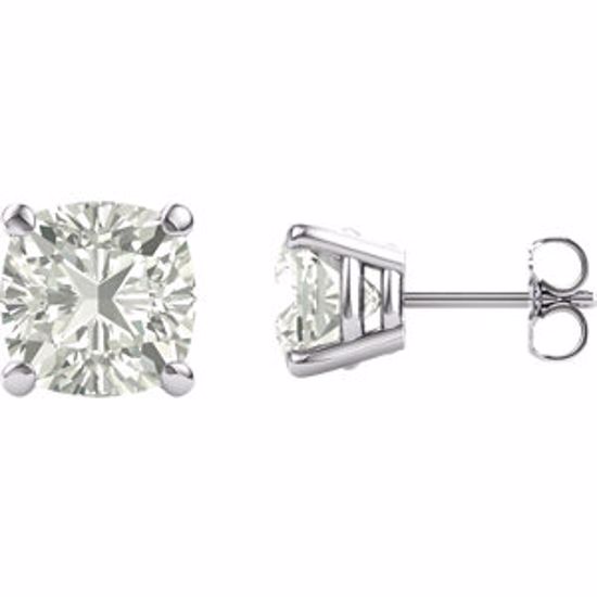 67026:23343:P Charles & Colvard Moissanite® 4-Prong Stud Earrings