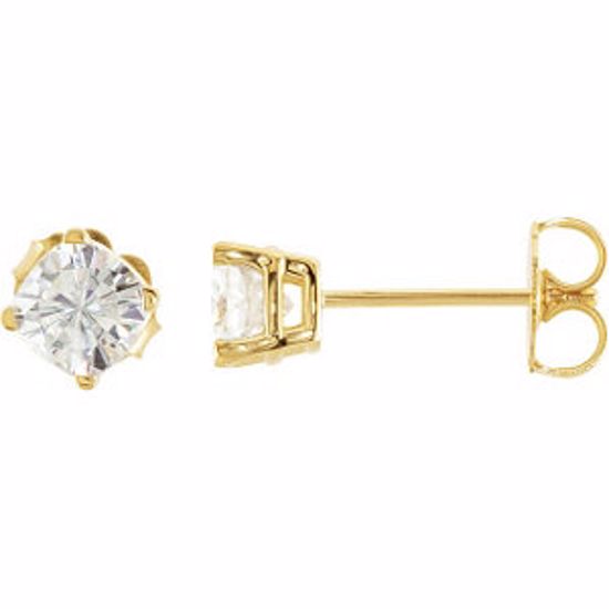 67026:23344:P Charles & Colvard Moissanite® 4-Prong Stud Earrings