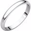 HR7.5:149096:P 10kt White 2.5mm Half Round Band