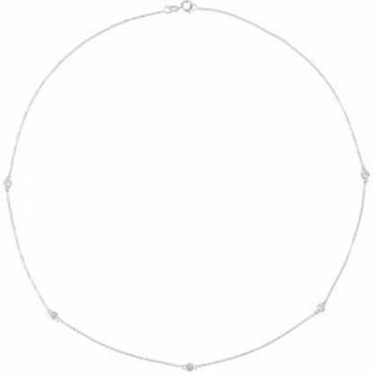 68577:102:P 14kt White 1/4 CTW Diamond Bezel 18" Necklace