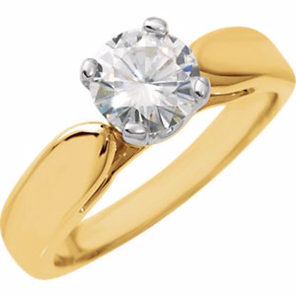 68588:100:P Charles & Colvard Moissanite® 4-Prong Cathedral Engagement Ring