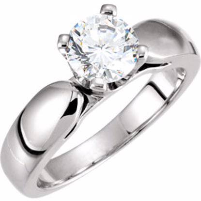 68588:101:P Charles & Colvard Moissanite® 4-Prong Cathedral Engagement Ring