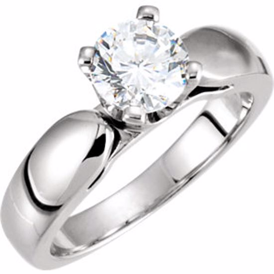 68588:101:P Charles & Colvard Moissanite® 4-Prong Cathedral Engagement Ring