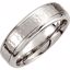 COR203:0105:P Cobalt 7mm Grooved Edge & Hammered Band Size 10.5