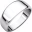 HRT13.5:166005:P 14kt White 8mm Half Round Tapered Band
