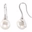 68613:100:P Sterling Silver 12-13mm Freshwater Pearl Dangle Earrings