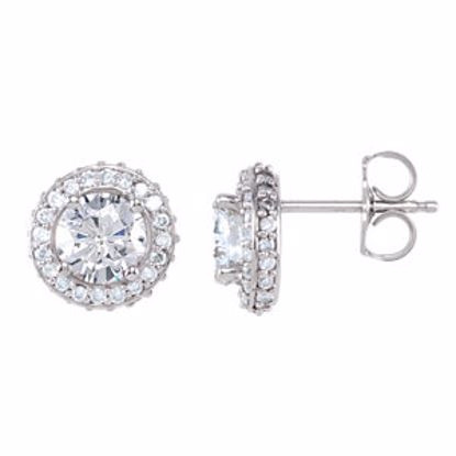 68602:105:P 14kt White 1 1/2 CTW Diamond Earrings