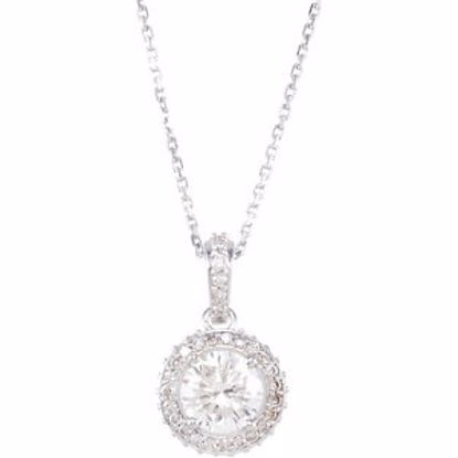 68601:104:P 14kt White 1 1/3 CTW Diamond 18" Necklace