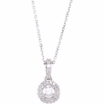 68601:100:P 14kt White 1/2 CTW Diamond 18" Necklace