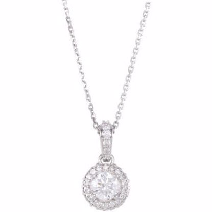 68601:101:P 14kt White 5/8 CTW Diamond 18" Necklace