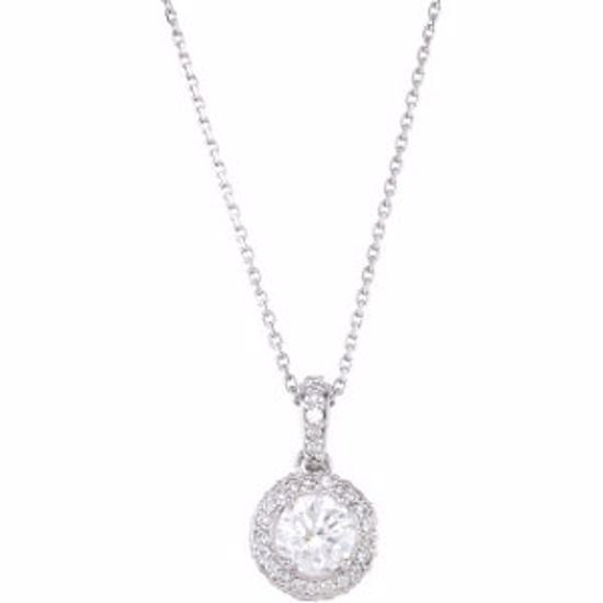 68601:103:P 14kt White 1 CTW Diamond 18" Necklace