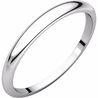 HRT6:1995:P Platinum 2.5mm Half Round Tapered Band