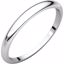 HRT6:1995:P Platinum 2.5mm Half Round Tapered Band