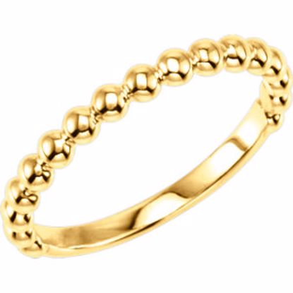 50929:1002:P 14kt Yellow Stackable Metal Fashion Ring