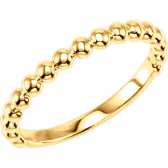 50929:1002:P 14kt Yellow Stackable Metal Fashion Ring