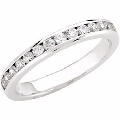 67708:113:P Platinum 1/2 CTW Diamond Band for 6.5mm Engagement 