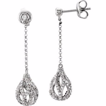 68656:100:P 14kt White 1 CTW Diamond Openwork Earrings