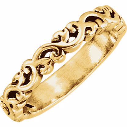 50936:102:P 14kt Yellow Stackable Ring