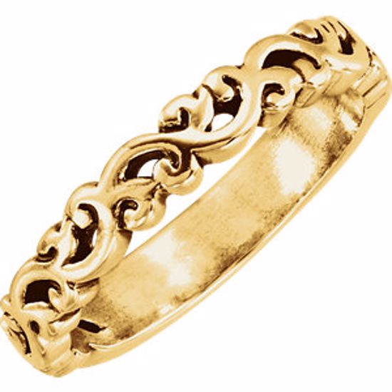 50936:102:P 14kt Yellow Stackable Ring