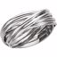 5726:105568:P 14kt White 6-Band Rolling Ring Size 10.5