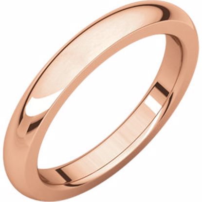IRH6:259902:P 14kt Rose 3 mm Heavy comfort Fit Band