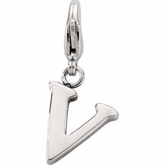 FP363:122:P Stainless Steel Initial Charms