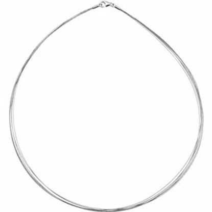 LEN042:302:P Stainless Steel Satin Silver Immerse Plated Multi-Strand 17" Necklace